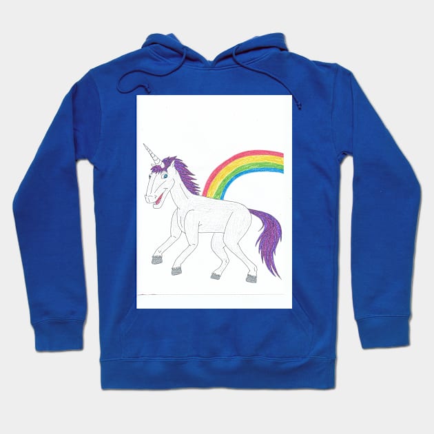 Unicorn-cute cartoon Hoodie by RabbitQueen